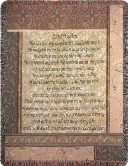 My Shepherd 23rd Psalm Tapestry Throw