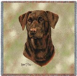 Chocolate Lab II Lap Square Tapestry Throw