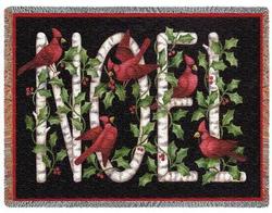 Cardinal Noel Tapestry Throw