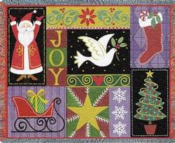 Christmas Icons Tapestry Throw