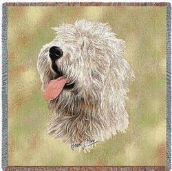 Old English Sheepdog II Lap Square Tapestry Throw