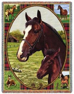 Thoroughbred Tapestry Throw
