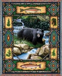Bear Lodge Tapestry Throw