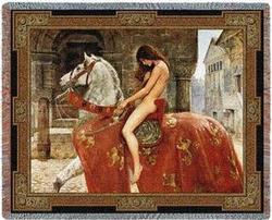 Lady Godiva Tapestry Throw