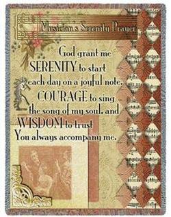 Musicians Serenity Prayer Tapestry Throw