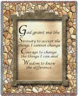 Serenity Prayer Tapestry Throw