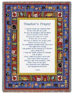 Teachers Prayer Tapestry Throw
