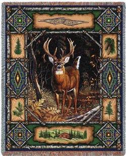 Deer Lodge Tapestry Throw