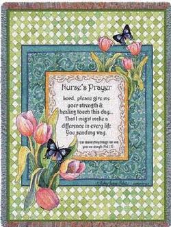 Nurse's Prayer Tapestry Throw