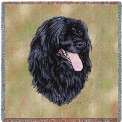 Portuguese Water Dog Lap Square Tapestry Throw