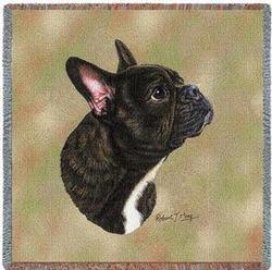 French Bulldog Lap Square Tapestry Throw