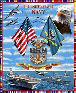 US Navy Chiefs Tapestry Throw