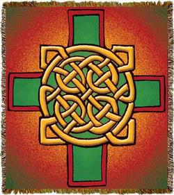 Celtic Cross Tapestry Throw