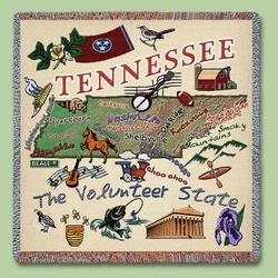 Tennessee State Tapestry Lap Throw