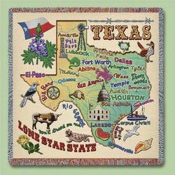 Texas State Tapestry Lap Throw