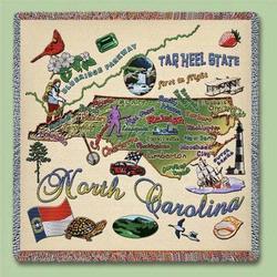 North Carolina State Tapestry Lap Throw