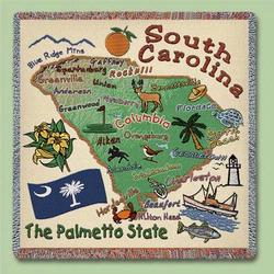 South Carolina State Tapestry Lap Throw
