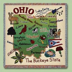 Ohio State Tapestry Lap Throw