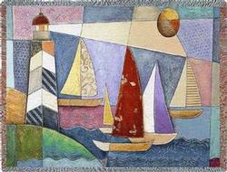 Bay Regatta Tapestry Throw