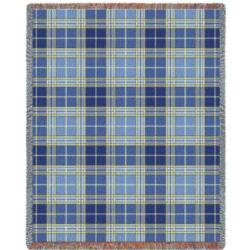 Plaid Blue Bell Tartan Tapestry Throw