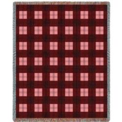 Plaid Watermelon Tartan Tapestry Throw