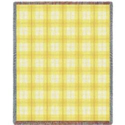 Plaid Lemon Tartan Tapestry Throw