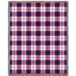 Plaid Boysenberry Tartan Tapestry Throw