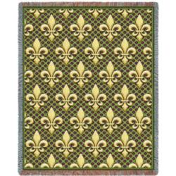 Fleur De Lis Tapestry Throw