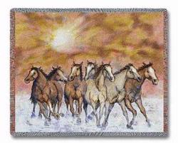 Sunset Run Tapestry Throw