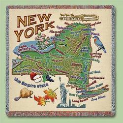 New York State Tapestry Lap Throw