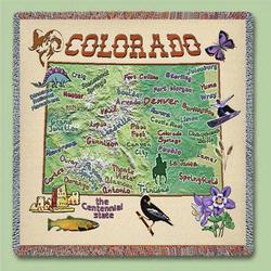 Colorado State Tapestry Lap Throw