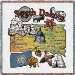 South Dakota State Tapestry Lap Throw