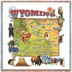 Wyoming State Tapestry Lap Throw