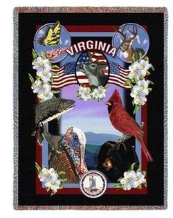 Virginia State Tapestry Throw