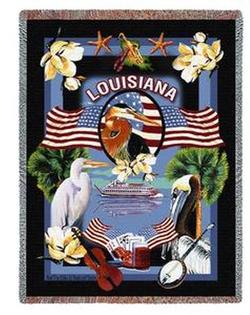 Louisiana State Tapestry Throw
