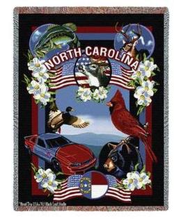 North Carolina State Tapestry Throw