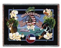 Mississippi State Tapestry Throw
