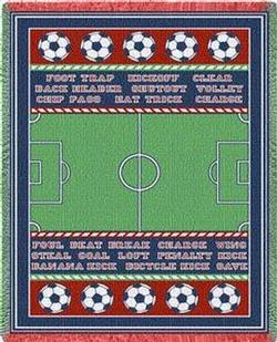 Soccer Field Throw Blankets