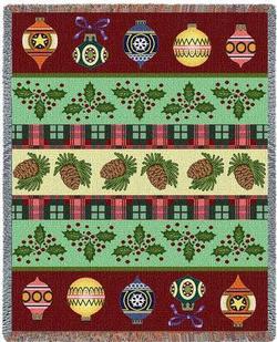 Christmas Banding Tapestry Throw