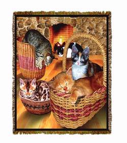 Cat Nap Tapestry Throw