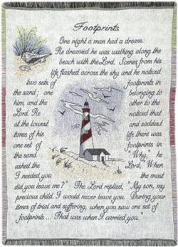 Footprints Throw Blanket