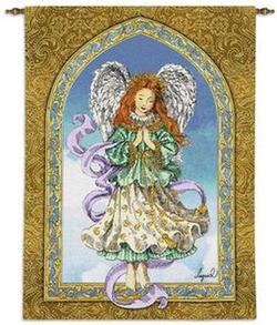 Angel of Prayer Tapestry Wall Hanging