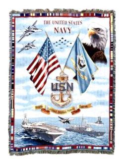 Navy - US Navy Chiefs Tapestry Throw