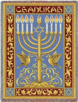 Chanukah Tapestry Throw