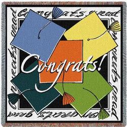 Graduation Caps Tapestry Throw