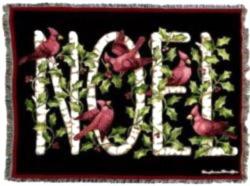 Cardinal Noel Tapestry Throw