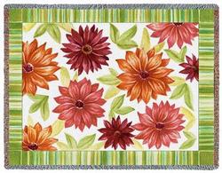 Dahlias Tapestry Throw