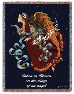 Taken to Heaven Tapestry Throw