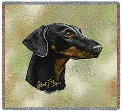 Doberman II Tapestry Throw