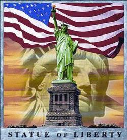 Statue of Liberty Tapestry Throw